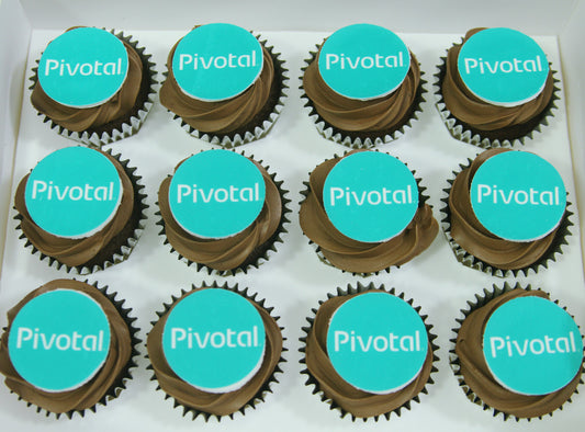 chocolate image print cupcakes