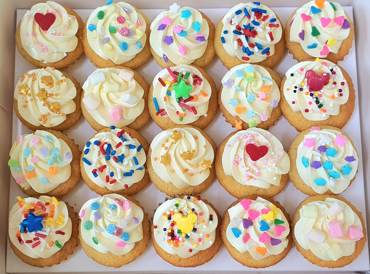 Assorted Sprinkles Mini Cupcakes (Box of 20)