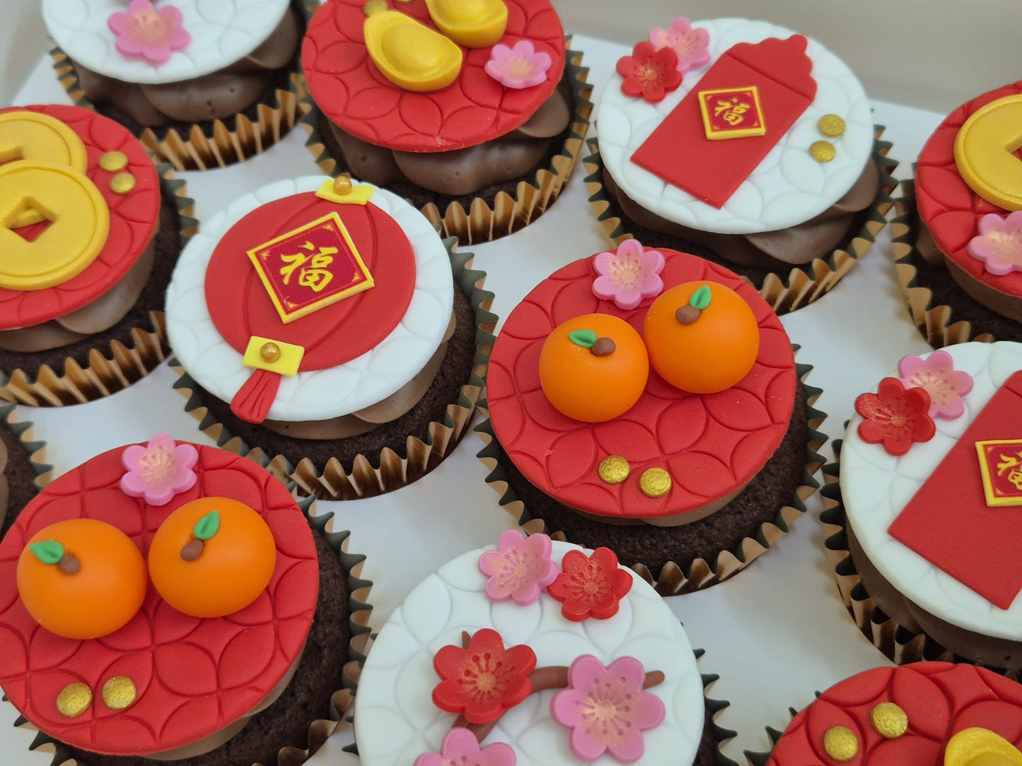 CNY Cupcakes - Luck and Prosperity