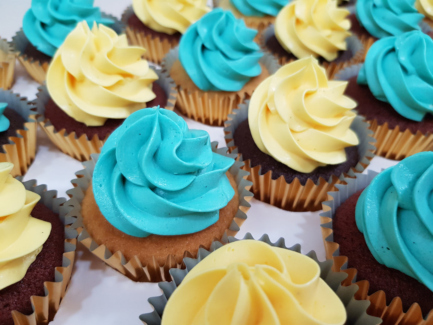 Assorted Colour Frosting Cupcakes (Box of 12) - Cuppacakes - Singapore's Very Own Cupcakes Shop