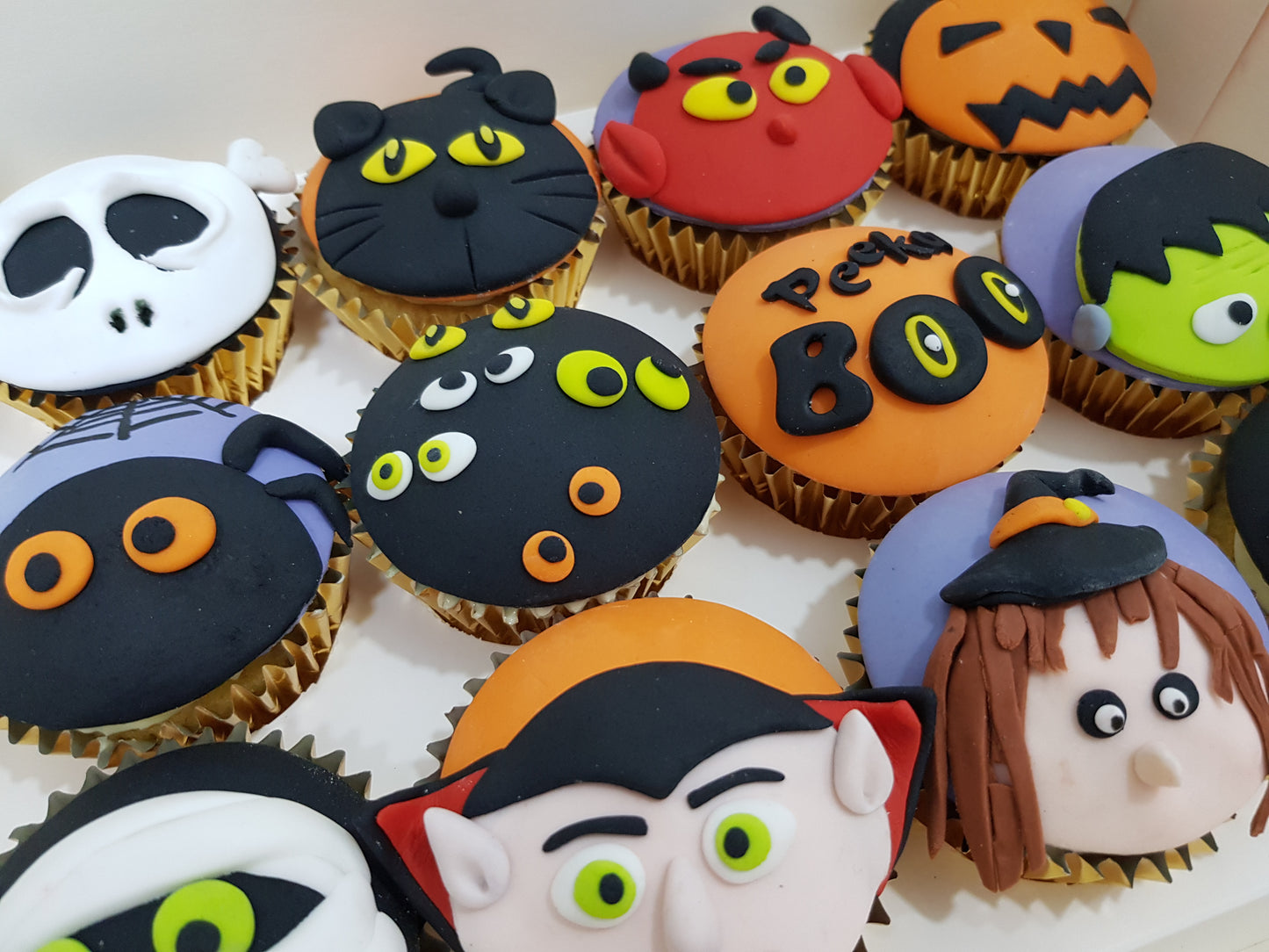 Halloween Cupcakes - Peeka Boo (Box of 12) - Cuppacakes - Singapore's Very Own Cupcakes Shop