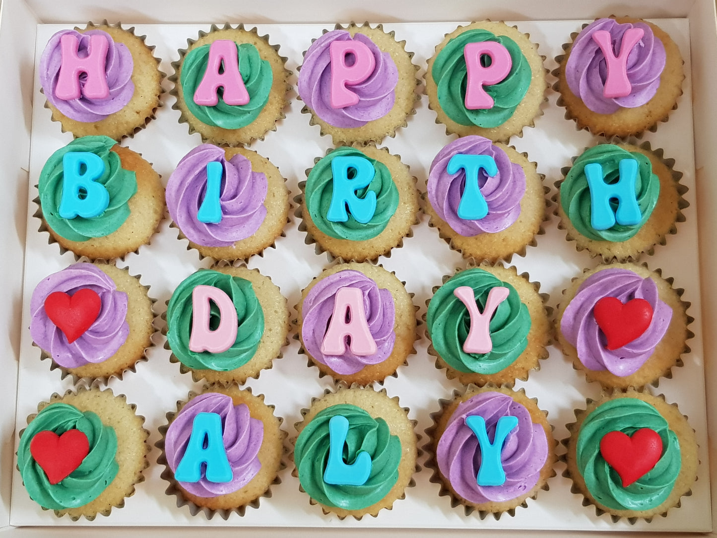 Alphabets Mini Cupcakes (Box of 20)