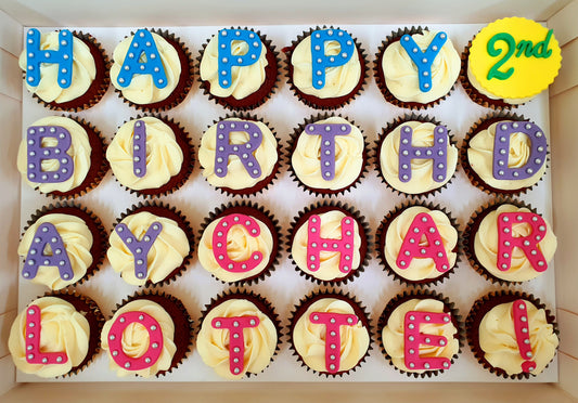 Alphabet Cupcakes (Box of 12)