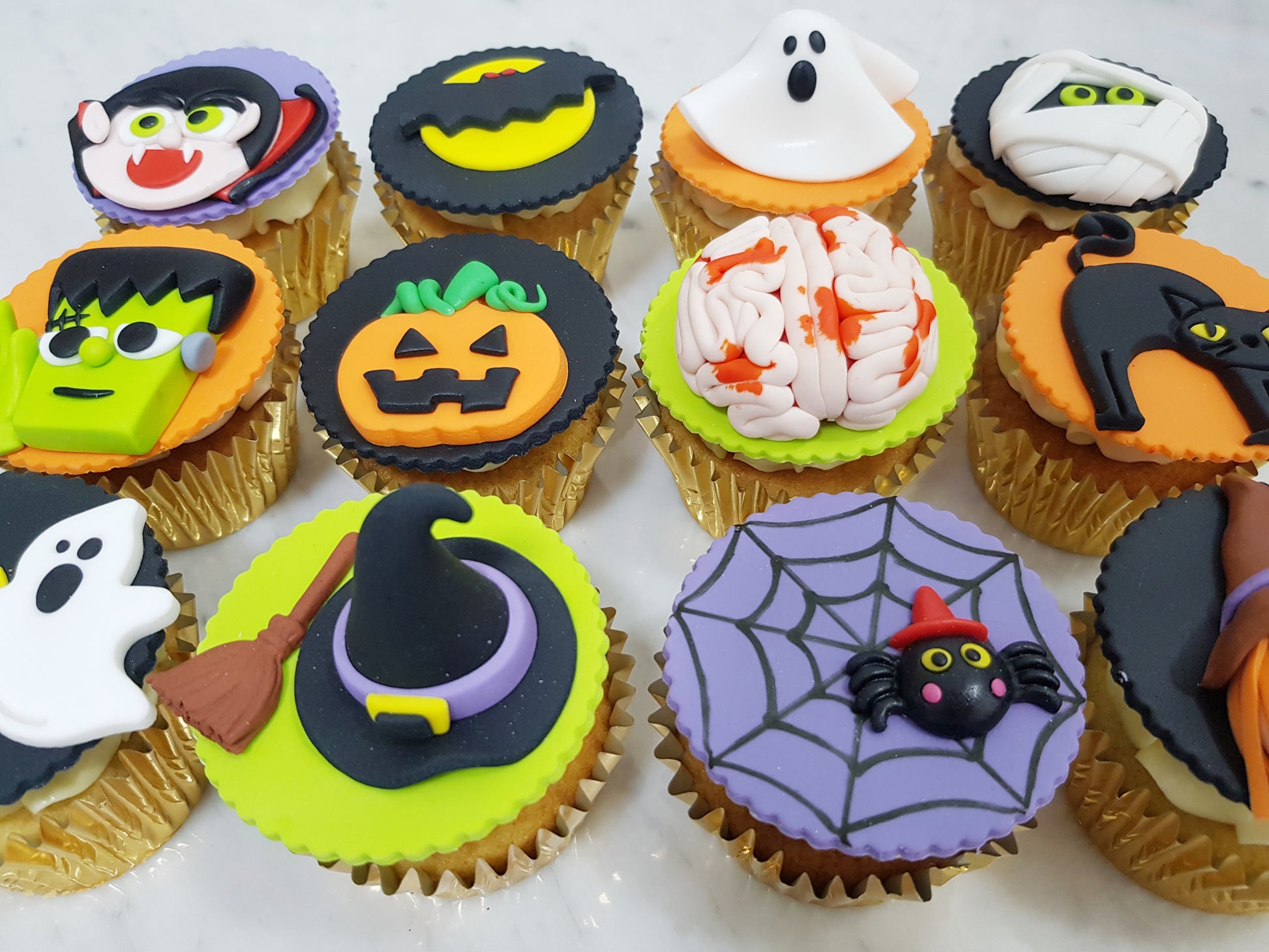 Halloween Cupcakes - Hell-O-Ween (Box of 12) - Cuppacakes - Singapore's Very Own Cupcakes Shop