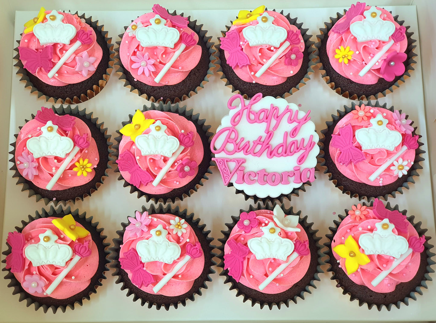 Customized Happy Birthday Customized Cupcakes 