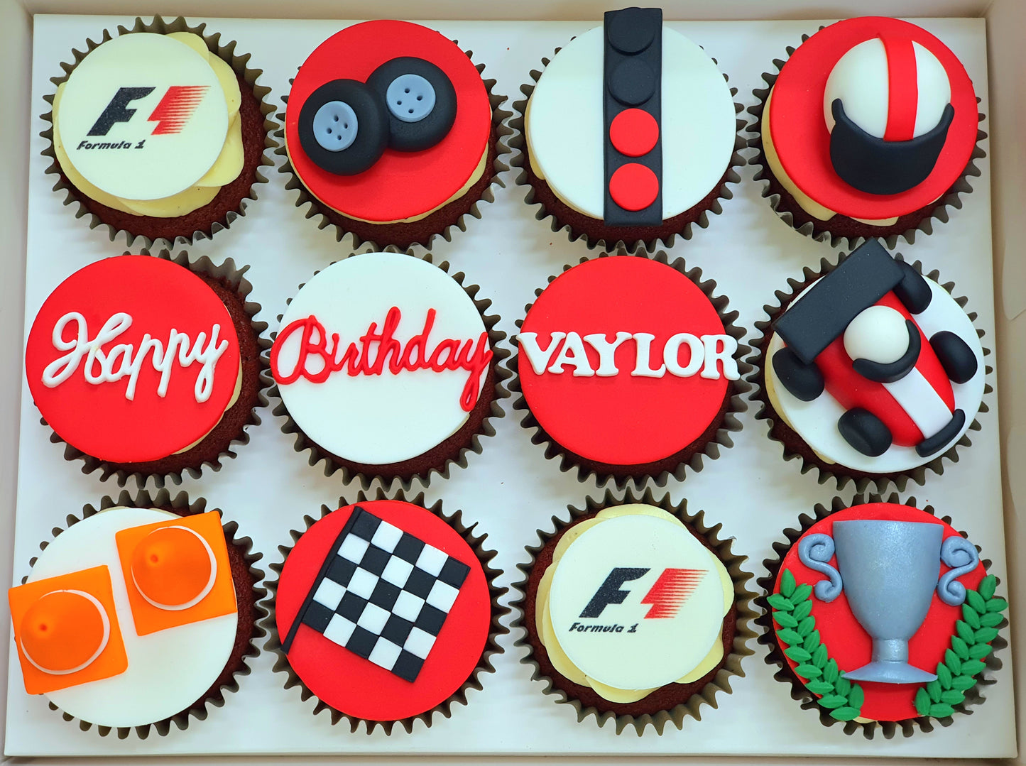 Happy Birthday Football Cupcakes