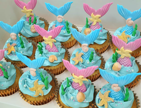 Mermaid Themed Cupcakes (Box of 12)