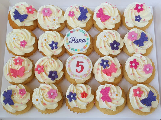 Floral Mini Cupcakes (Box of 20)