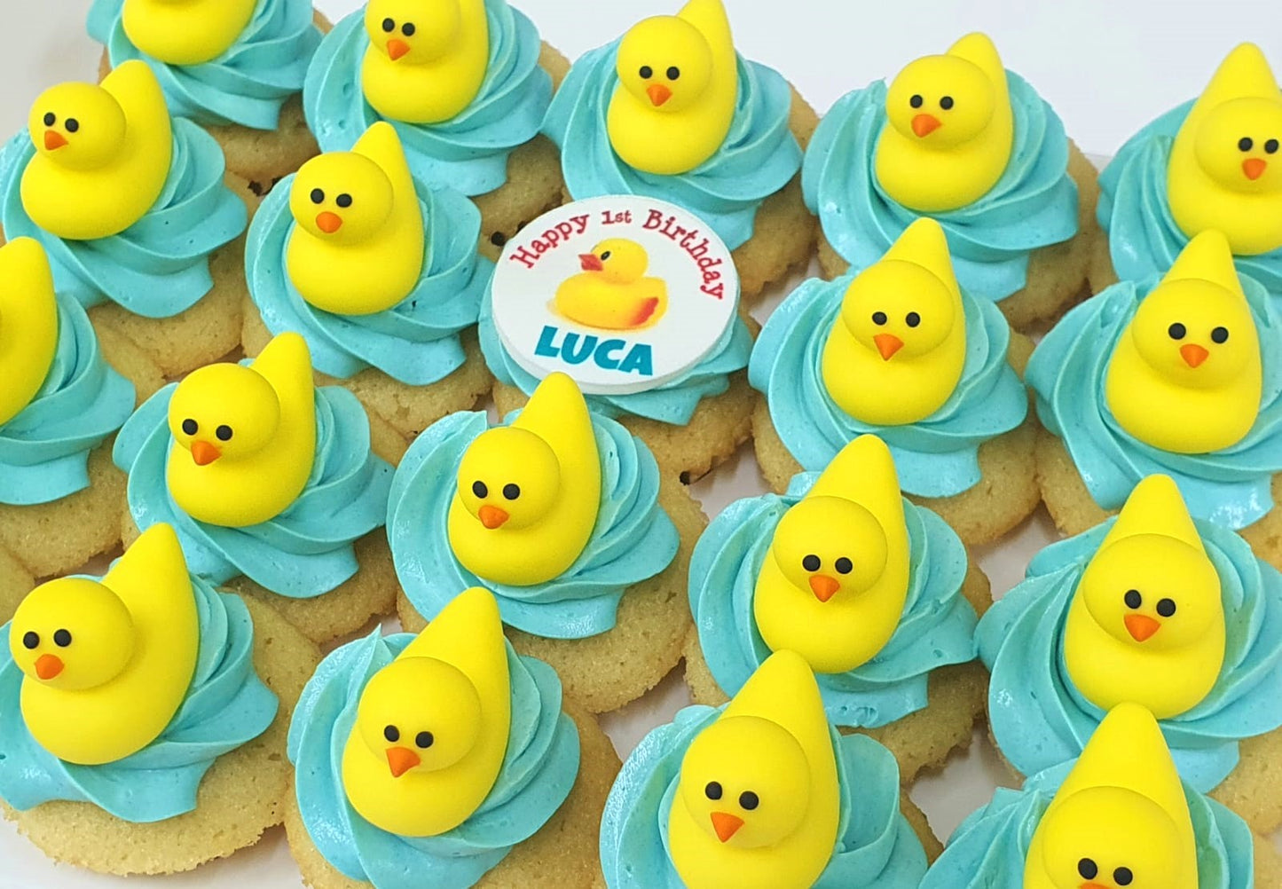 Yellow Duckie Mini Cupcakes (Box of 20)