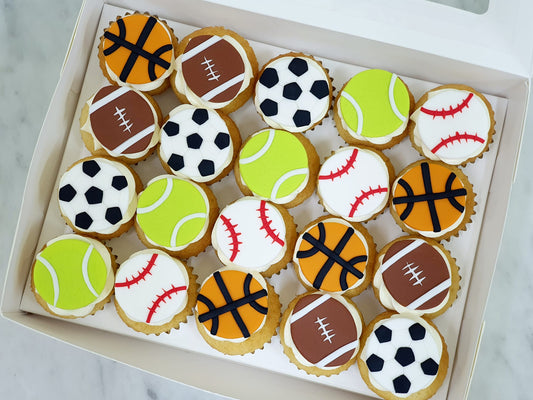 Ball Theme Mini Cupcakes (Box of 20)