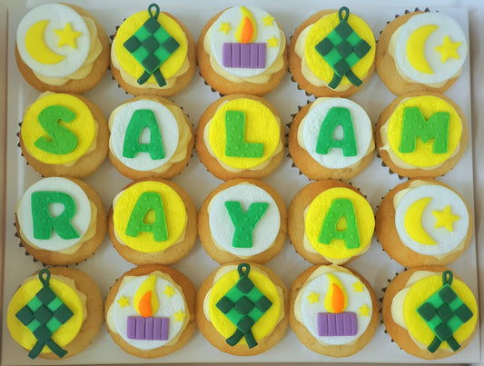 Hari Raya Mini Cupcakes - Salam Raya