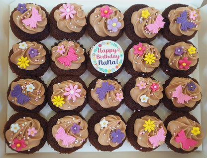 Floral Mini Cupcakes (Box of 20)