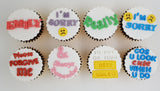 Wordings of your choice (Box of 12) - Cuppacakes - Singapore's Very Own Cupcakes Shop