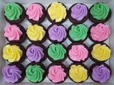 Assorted Colour Frosting Mini Cupcakes (Box of 20) - Cuppacakes - Singapore's Very Own Cupcakes Shop
