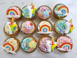 Rainbow Unicorn Cupcakes (Box of 12) - Cuppacakes - Singapore's Very Own Cupcakes Shop