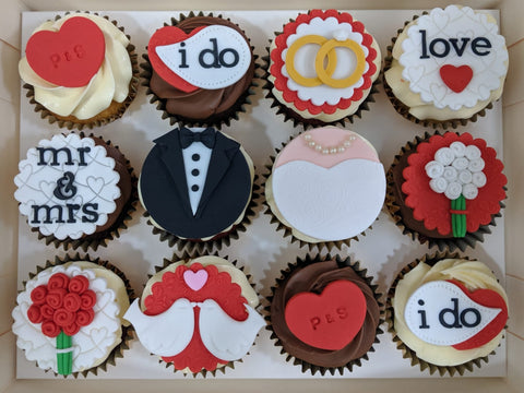 Wedding Cupcakes (Box of 12) - Cuppacakes - Singapore's Very Own Cupcakes Shop
