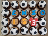 Football Mini Cupcakes (Box of 20) - Cuppacakes - Singapore's Very Own Cupcakes Shop