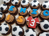 Football Mini Cupcakes (Box of 20) - Cuppacakes - Singapore's Very Own Cupcakes Shop