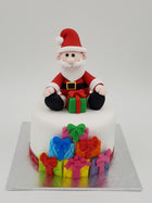 Christmas Festive Cake (4 Inch Round) - Santa - Cuppacakes - Singapore's Very Own Cupcakes Shop