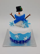 Christmas Festive Cake (4 Inch Round) - Snowman - Cuppacakes - Singapore's Very Own Cupcakes Shop