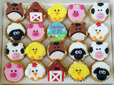 Farm Animal Mini Cupcakes (Box of 20)