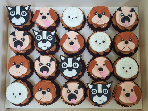 Puppy Themed Mini Cupcakes (Box of 20)